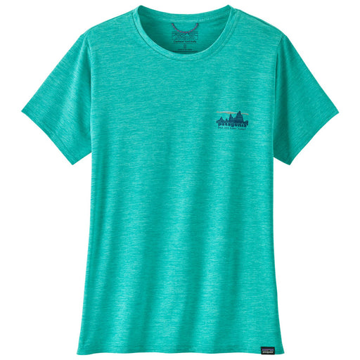 Patagonia Women's Cap Cool Daily Graphic Shirt '73 Skyline: Subtidal Blue X-Dye Image 02