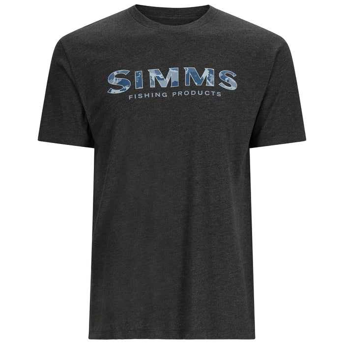 Simms Logo T-Shirt RC Neptune/Charcoal Heather Image 01