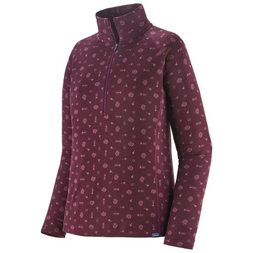 Patagonia Women's Capilene Midweight Zip Neck Fire Floral: Night Plum Image 01