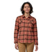 Patagonia Women's Organic Cotton Midweight Fjord Flannel Shirt  Vista: Burl Red Image 02