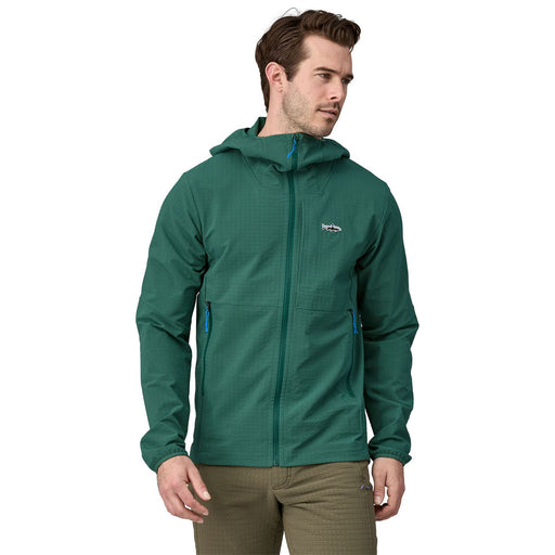 Patagonia Men's R1 TechFace Fitz Roy Trout Hoody Conifer Green Image 02