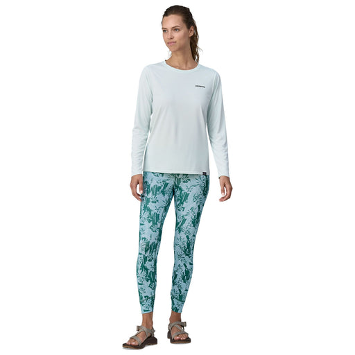 Patagonia Women's Tropic Comfort Sun Tights Cliffs and Waves: Wispy Green Image 02