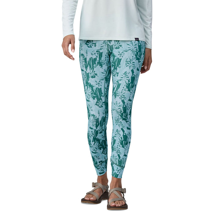 Patagonia Women's Tropic Comfort Sun Tights Cliffs and Waves: Wispy Green Image 03