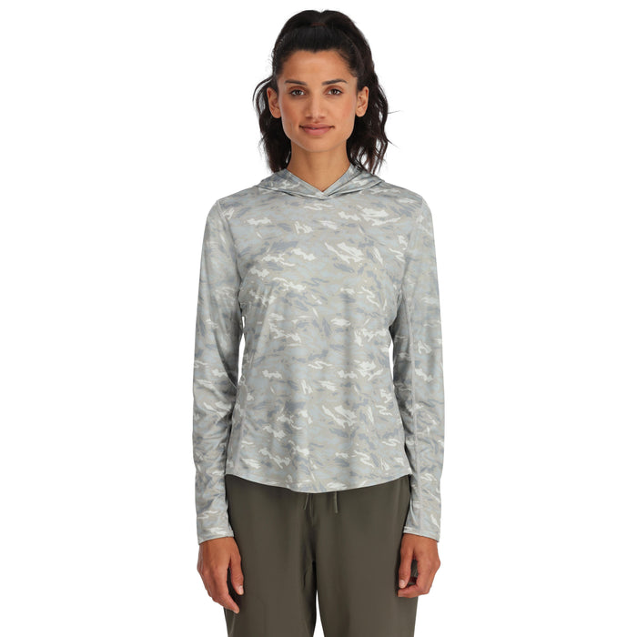 Simms Women's Challenger Solar Hoody Ghost Camo Sterling Image 02