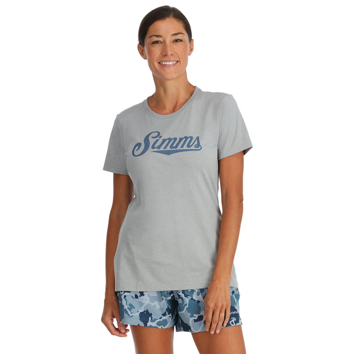 Simms Women's Crew Logo T-Shirt Cinder Heather Image 03