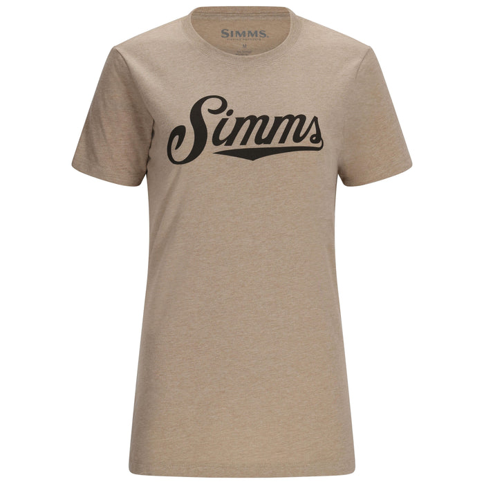 Simms Women's Crew Logo T-Shirt Oatmeal Heather Image 01