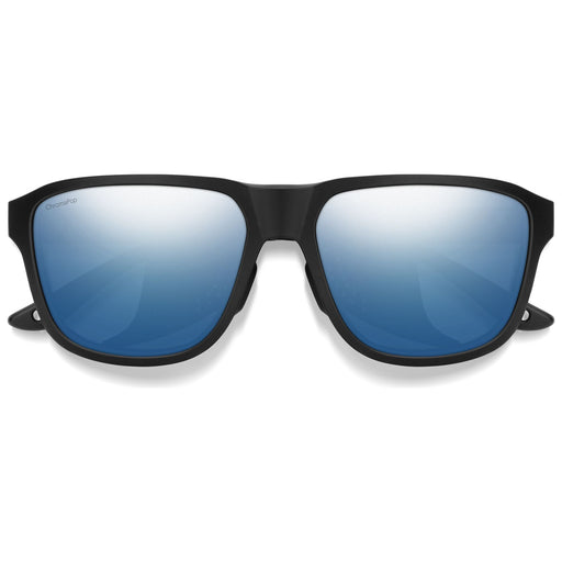 Smith Embark Sunglasses Matte Black ChromaPop Polarized Blue Mirror