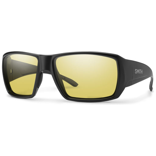 Smith Guide's Choice S Sunglasses Matte Black ChromaPop Glass Polarized Low Light Yellow