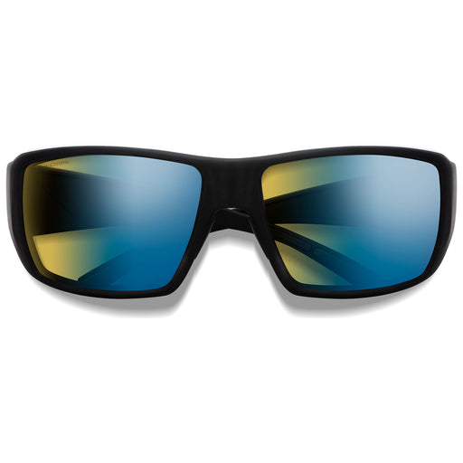 Smith Guide's Choice Sunglasses Matte Black ChromaPop Glass Polarchromic Yellow Blue Mirror