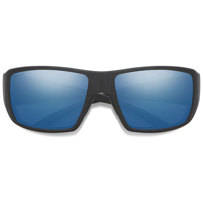 Smith Guide's Choice Sunglasses Matte Black ChromaPop Glass Polarized Blue Mirror