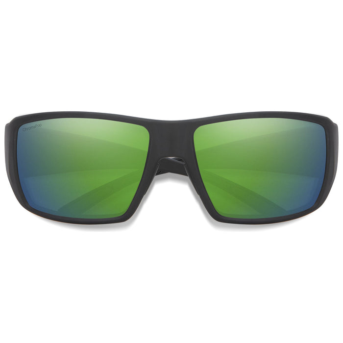 Smith Guide's Choice Sunglasses Matte Black ChromaPop Glass Polarized Green Mirror