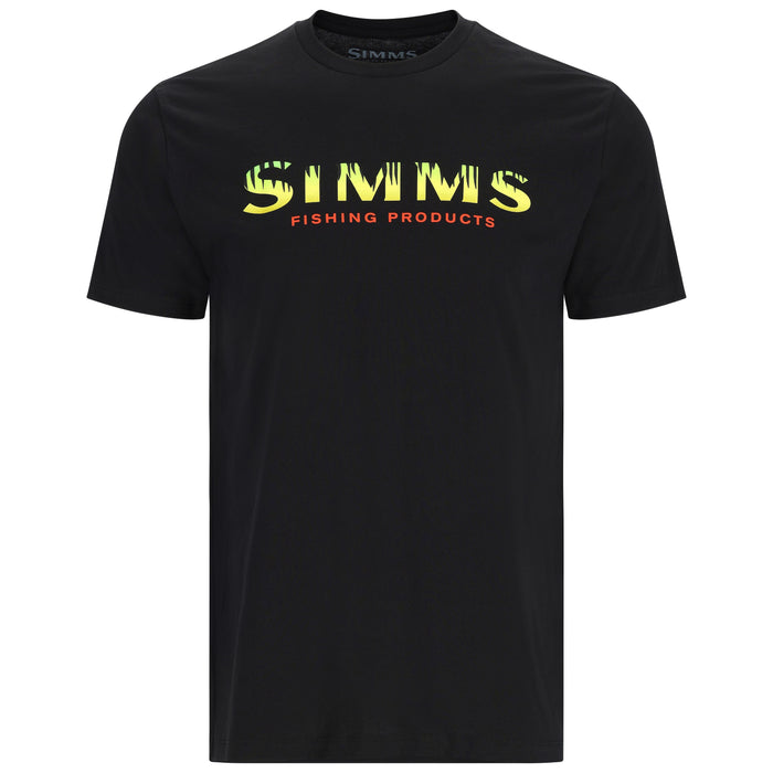 Simms Logo T Shirt Black - Neon 01