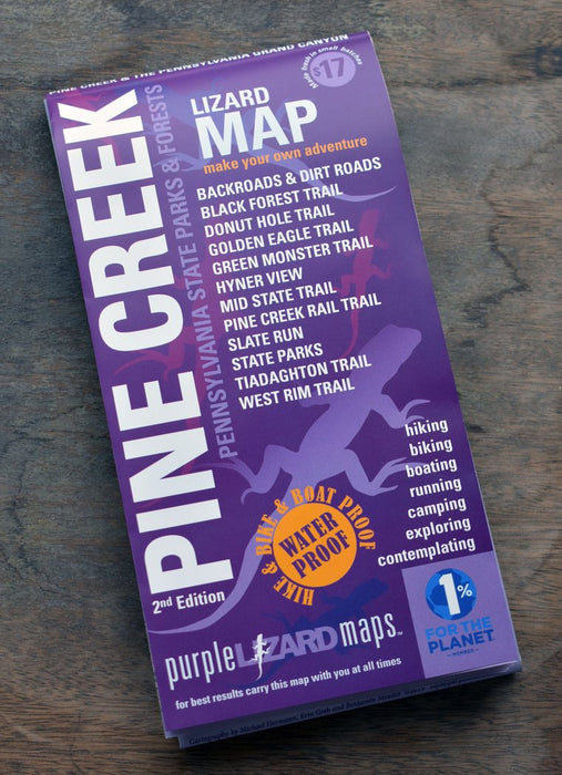 Purple Lizard Map - Pine Creek/Pennsylvania Grand Canyon