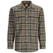 Simms ColdWeather Long Sleeve Shirt Sale Neptune / Sun Glow Ombre Plaid Image 01