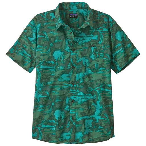 Patagonia Men's Go To Shirt Cliffs and Waves: Conifer Green Image 01