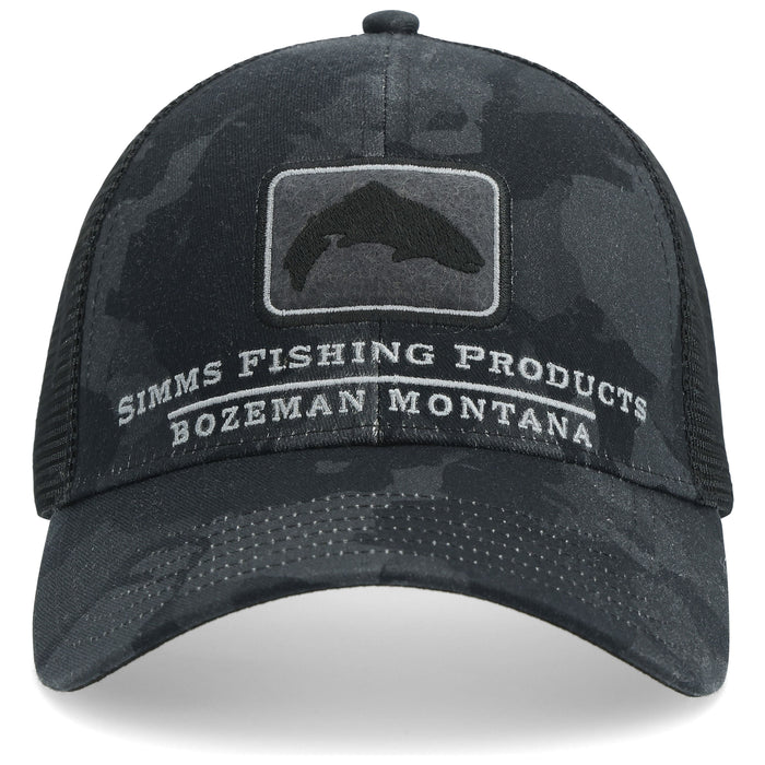 Simms Trout Icon Trucker Cap Regiment Camo Carbon 01