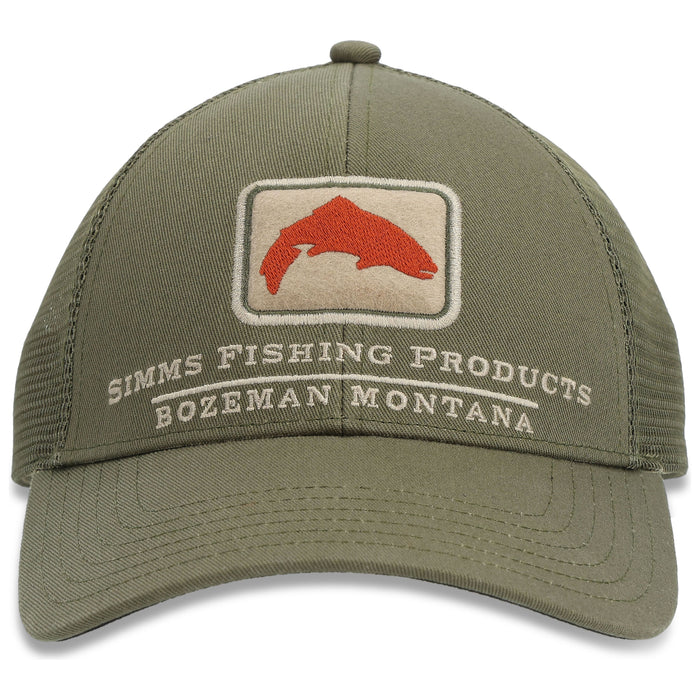 Simms Trout Icon Trucker Cap Riffle Green Image 01