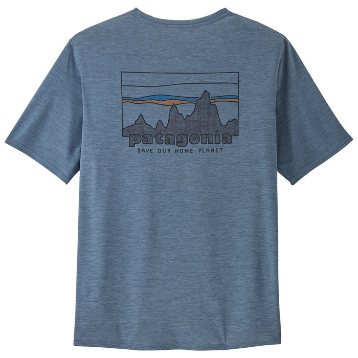 Patagonia Men's Cap Cool Daily Graphic Shirt '73 Skyline: Utility Blue X-Dye Image 01