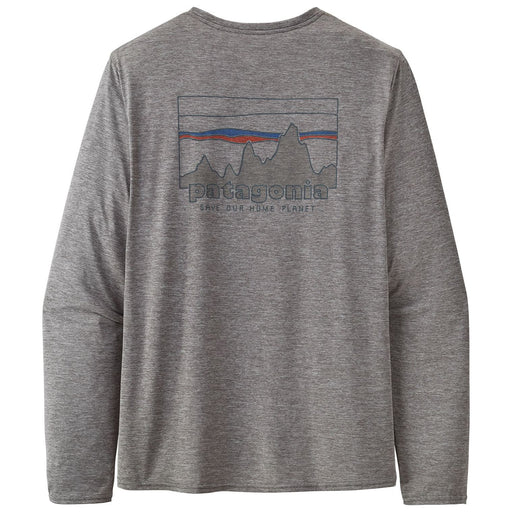 Patagonia Men's L/S Cap Cool Daily Graphic Shirt '73 Skyline: Feather Grey Image 01