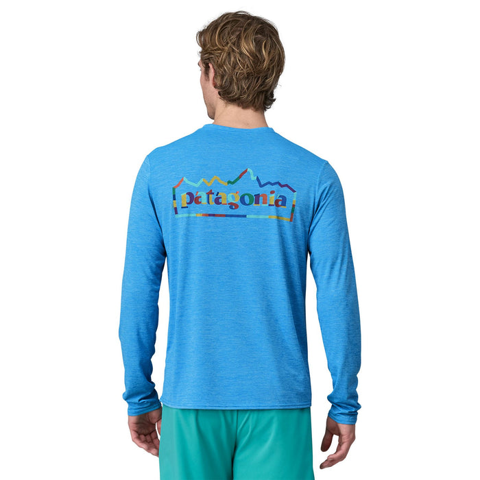 Patagonia Men's L/S Cap Cool Daily Graphic Shirt Unity Fitz: Vessel Blue X-Dye Image 03