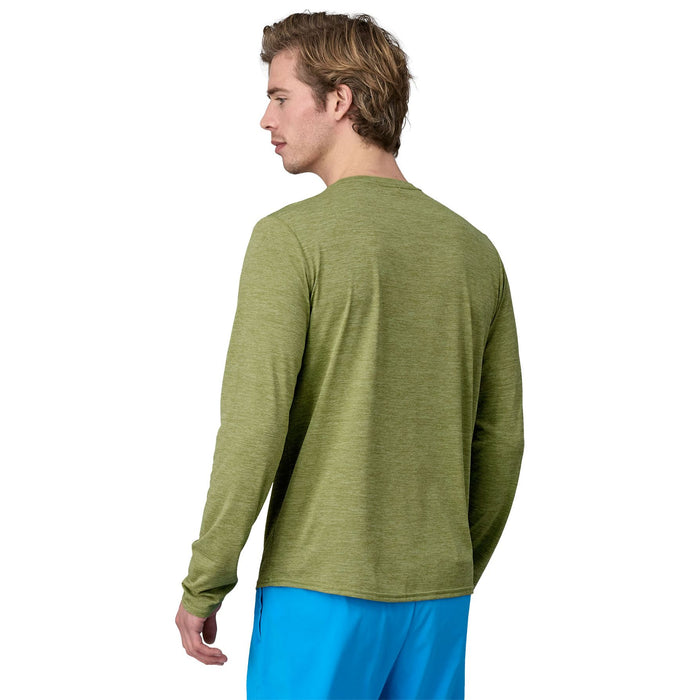 Patagonia Men's L/S Cap Cool Daily Shirt Buckhorn Green - Light Buckhorn Green X-Dye Image 03