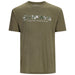 Simms Logo T-Shirt RC Dark Clover/Military Heather Image 02