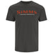 Simms Logo T-Shirt Simms Orange/Charcoal Heather Image 01