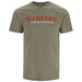 Simms Logo T-Shirt Simms Orange/Military Heather Image 01
