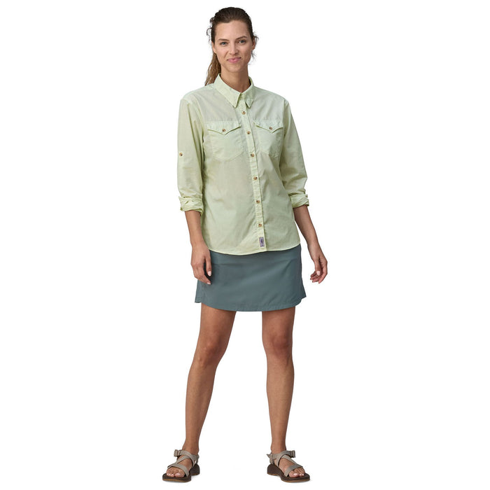 Patagonia Women's L/S Sun Stretch Shirt Over Under Water: Wispy Green Image 02