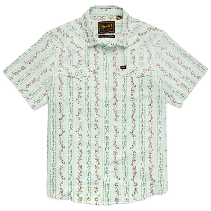 Howler Brothers H Bar B Snapshirt Hibiscus Ribbons : Mint Image 01