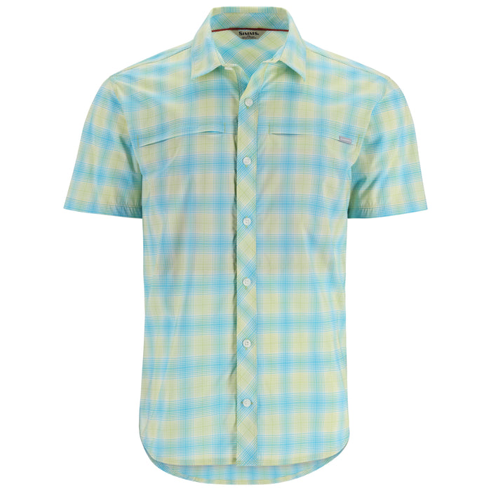 Simms Stone Cold Shortsleeve Shirt Lichen/Sea Pool Ombre Plaid 01