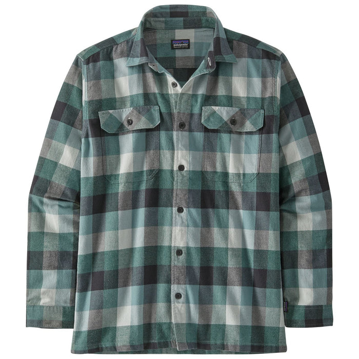 Patagonia Men's Organic Cotton Midweight Fjord Flannel LS Shirt Guides: Nouveau Green Image 01