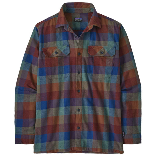 Patagonia Men's Organic Cotton Midweight Fjord Flannel LS Shirt Guides: Superior Blue Image 01