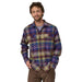 Patagonia Men's Organic Cotton Midweight Fjord Flannel LS Shirt Sun Rays: Obsidian Plum Image 02