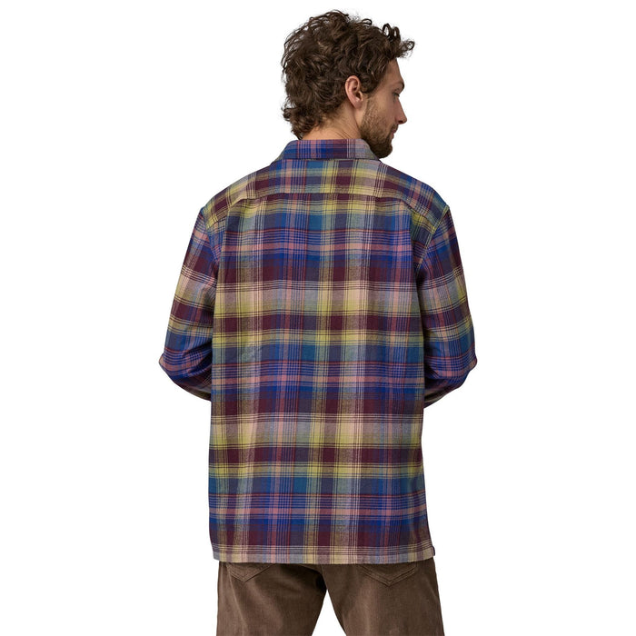 Patagonia Men's Organic Cotton Midweight Fjord Flannel LS Shirt Sun Rays: Obsidian Plum Image 03