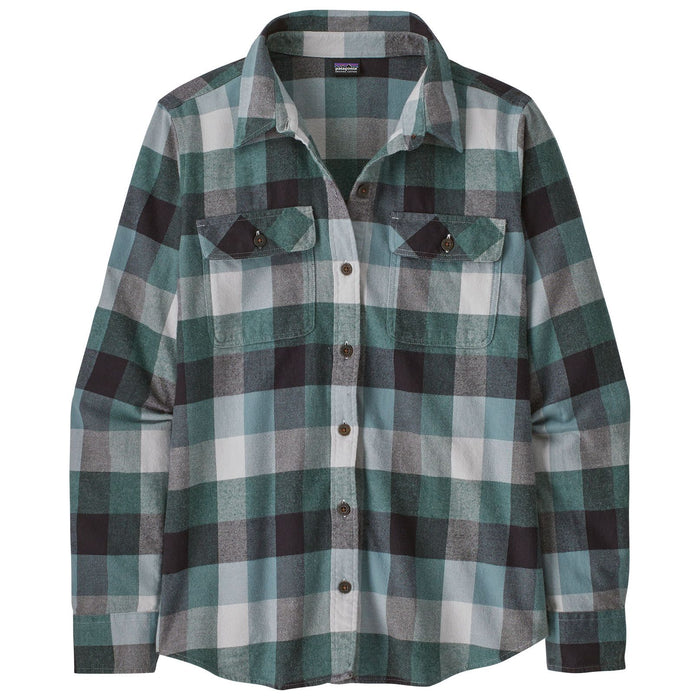 Patagonia Women's Organic Cotton Midweight Fjord Flannel Shirt  Guides: Nouveau Green Image 01