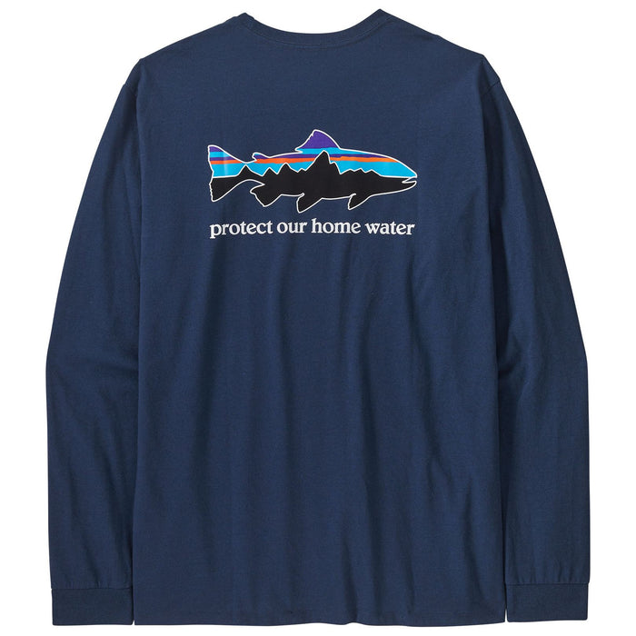 Patagonia Men's Home Water Trout Responsibili-Tee LS Lagom Blue Image 01