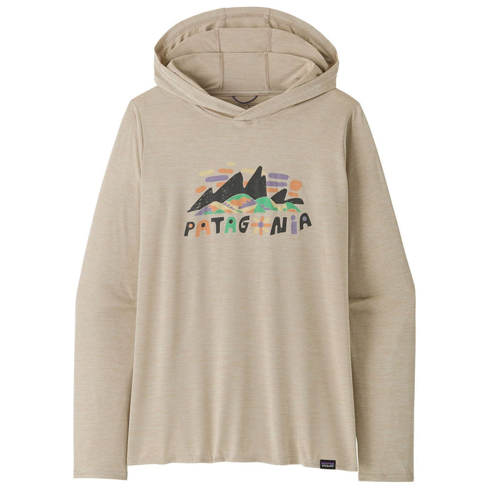 Patagonia Women's Capilene Cool Daily Graphic Hoody Fitz Roy Superbloom: Pumice X-Dye Image 01