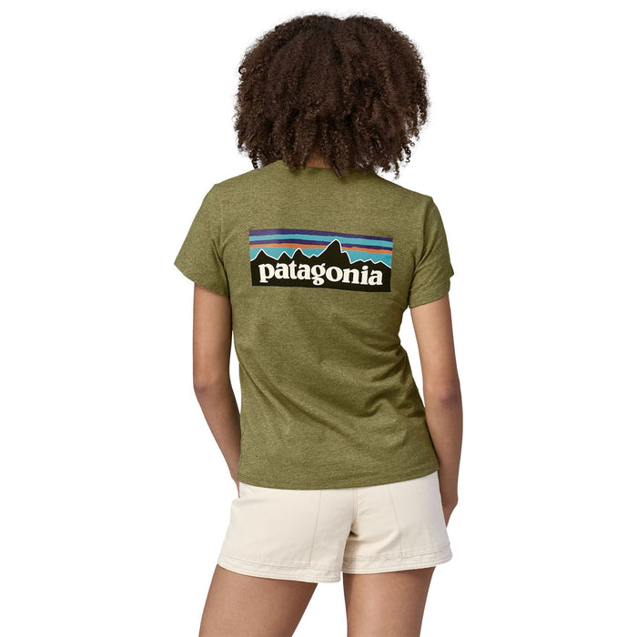 Patagonia Women's P-6 Logo Responsibili-Tee Buckhorn Green Image 04