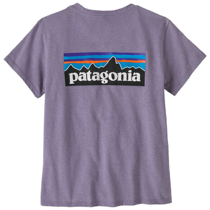 Patagonia Womens P-6 Logo Responsibili-Tee Concrete Purple Image 01