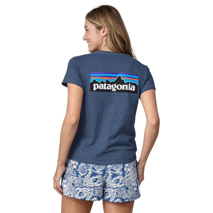 Patagonia Women's P-6 Logo Responsibili-Tee Utility Blue Image 04