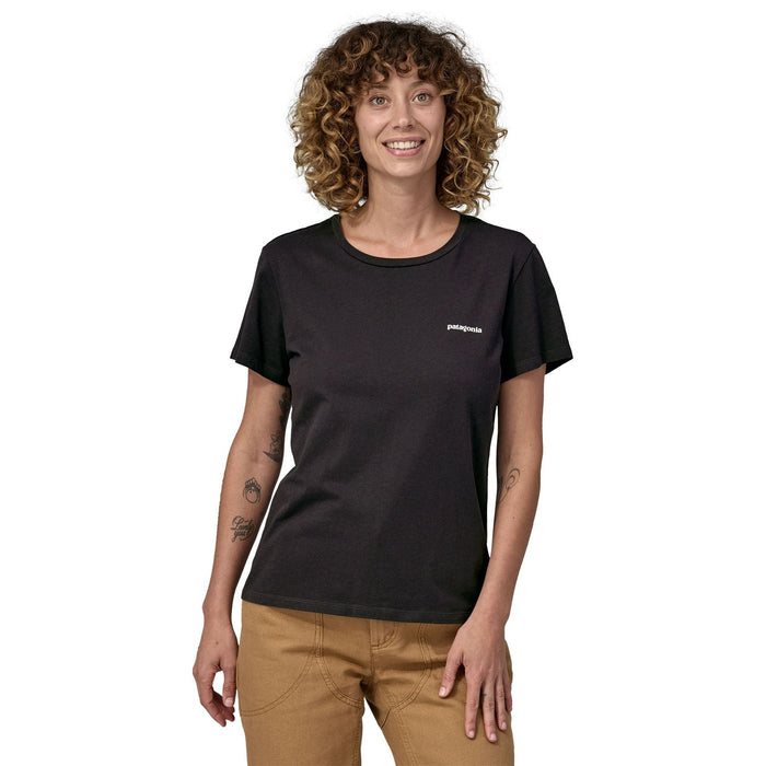 Patagonia Women's P 6 Mission Organic T-Shirt Ink Black Image 03