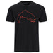 Simms Trout Outline T-Shirt Black 01