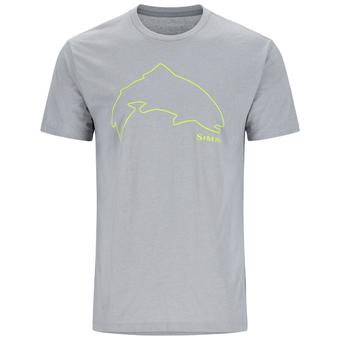 Simms Trout Outline T-Shirt Stone Heather 01
