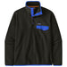 Patagonia Men's Lightweight Synch Snap-T Pullover Black with P6 Blue Image 01