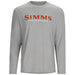 Simms Logo LS T-Shirt Cinder Heather Image 01