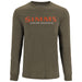 Simms Men's Logo LS T-Shirt Loden Heather Image 01