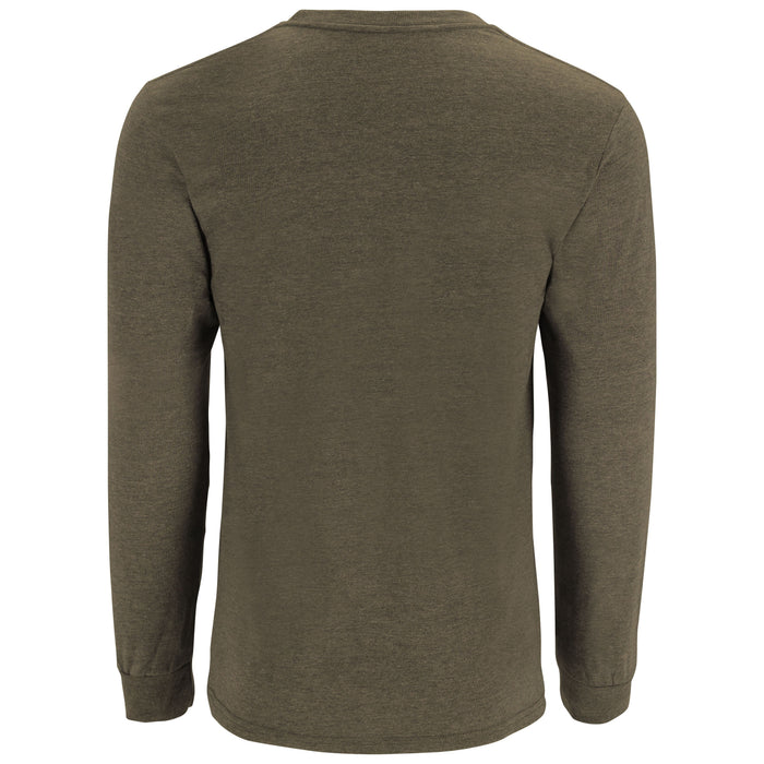 Simms Men's Logo LS T-Shirt Loden Heather Image 02
