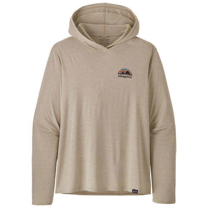 Patagonia Mens Cap Cool Daily Graphic Hoody - Relaxed Skyline Stencil: Pumice X-Dye Image 02