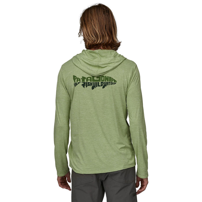 Patagonia Mens Cap Cool Daily Graphic Hoody - Relaxed Wild Waterline: Salvia Green X-Dye Image 03